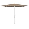 Glatz "Twist", Sonnenschirm, Gestell matt weiss, quadratisch, Dessin 805 - Walnut (© by GLATZ AG, Schweiz)