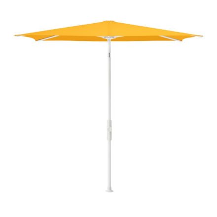 Glatz "Twist", Sonnenschirm, Gestell matt weiss, rechteckig, Dessin 514 - Corn (© by GLATZ AG, Schweiz)