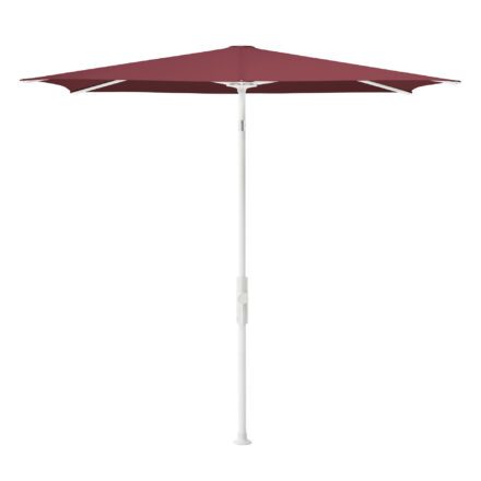 Glatz "Twist", Sonnenschirm, Gestell matt weiss, rechteckig, Dessin 644 - Merlot (© by GLATZ AG, Schweiz)