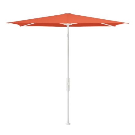 Glatz "Twist", Sonnenschirm, Gestell matt weiss, rechteckig, Dessin 660 - Papaya (© by GLATZ AG, Schweiz)