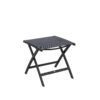 CASA DOMA "Mineo" Fußhocker, Gestell Edelstahl anthrazit, Sitzfläche Textilgewebe Sunproof® Sling schwarz/silber