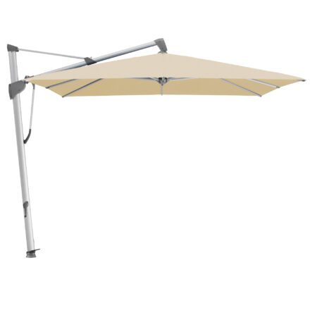 Glatz "Sombrano®S+", Sonnenschirm, Gestell Aluminium natureloxiert, eckig, Dessin 526 - Bamboo (© by GLATZ AG, Schweiz)
