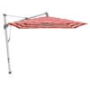 Glatz "Sombrano®S+", Sonnenschirm, Gestell Aluminium natureloxiert, eckig, Dessin 800 - Red Stripe (© by GLATZ AG, Schweiz)