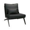 Loungesessel "Jackie" von Stern, Gestell Aluminium schwarz matt, Kissen 100% Polyacryl seidenschwarz
