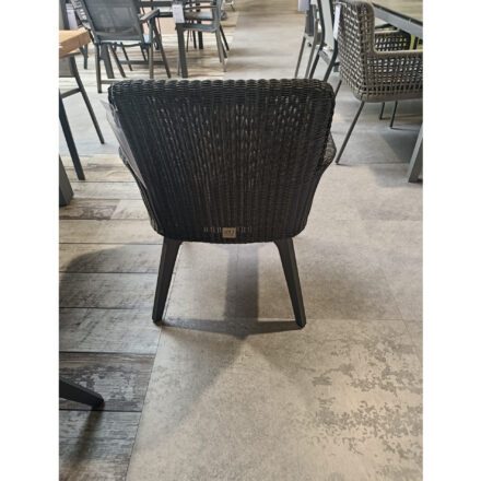 4Seasons Outdoor Sessel "Lisboa" inkl. Sitzkissen, Gestell Aluminium anthrazit, Sitzfläche Polyloom anthrazit - Ausstellung Stockach