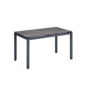 CASA DOMA "Carini" Gartentisch 130x80 cm, Gestell Edelstahl anthrazit, Tischplatte HPL Chromix bronze