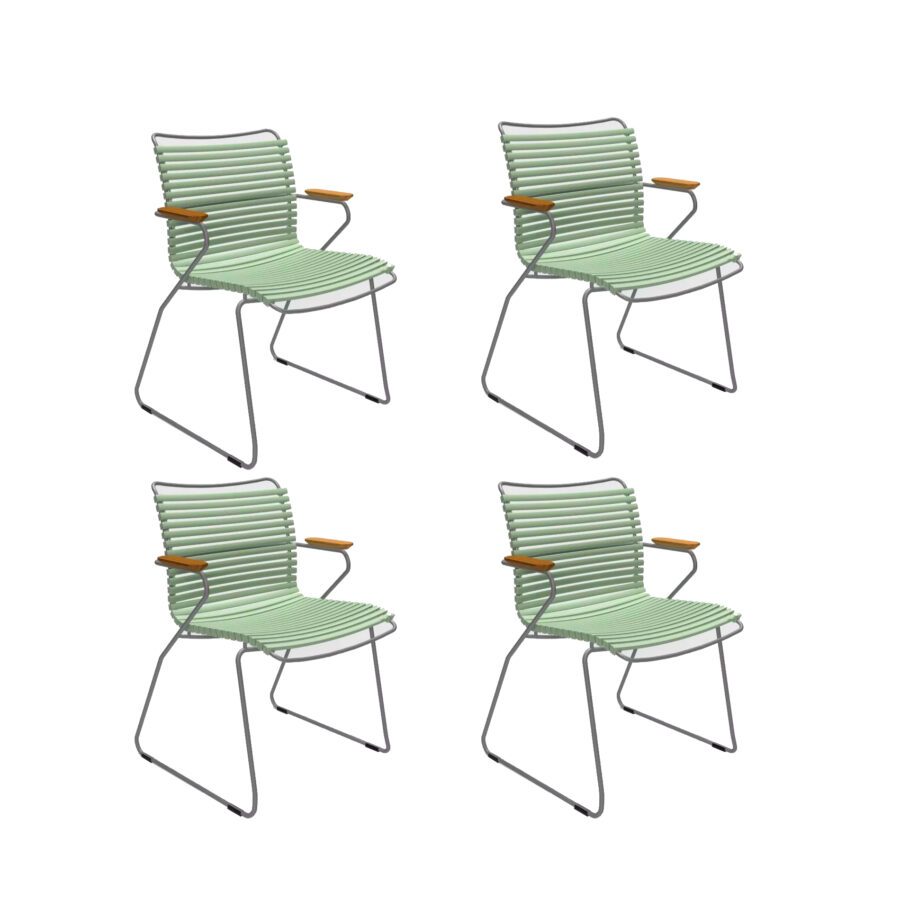 Houe Click Gartenstuhl mit Armlehnen 4er-/6er-Set | jetzt günstig online  bestellen!
