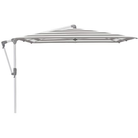 Glatz "SUNWING® Casa", Sonnenschirm, Gestell Aluminium natureloxiert, eckig, Dessin 570 - Steel Stripe (© by GLATZ AG, Schweiz)