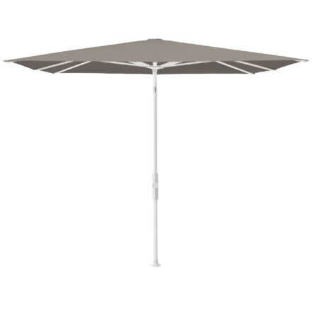 Glatz "Twist", Sonnenschirm, Gestell matt weiss, quadratisch, Dessin 461 - Taupe (© by GLATZ AG, Schweiz)