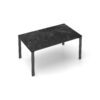 Kettler Float Gartentisch 160x95 cm, Aluminium anthrazit, Tischplatte HPL Marmor grau