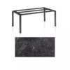 Kettler Float Gartentisch 180x95 cm, Aluminium anthrazit, Tischplatte HPL Marmor grau