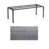 Kettler Float Gartentisch 220x95 cm, Aluminium anthrazit, Tischplatte HPL Grau mit Fräsung