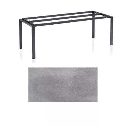 Kettler Float Gartentisch 220x95 cm, Aluminium anthrazit, Tischplatte HPL Silber-Grau