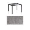 Kettler Float Gartentisch 95x95 cm, Aluminium anthrazit, Tischplatte HPL Kalksandstein