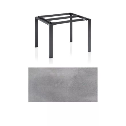 Kettler Float Gartentisch 95x95 cm, Aluminium anthrazit, Tischplatte HPL Silber-Grau