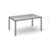 Kettler Float Gartentisch 160x95 cm, Aluminium silber, Tischplatte HPL Grau mit Fräsung