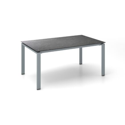 Kettler Float Gartentisch 160x95 cm, Aluminium silber, Tischplatte HPL Jura anthrazit