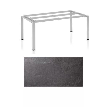 Kettler Float Gartentisch 180x95 cm, Aluminium silber, Tischplatte HPL Jura anthrazit