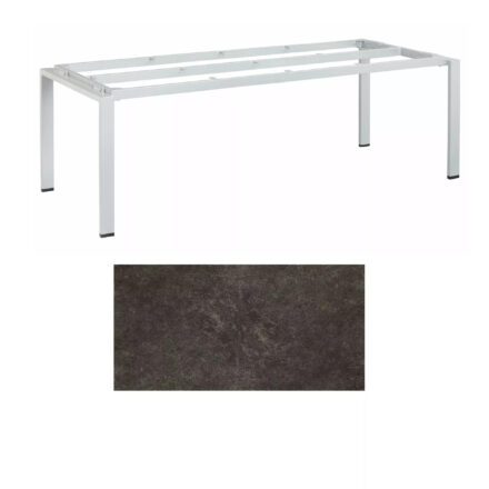 Kettler Float Gartentisch 220x95 cm, Aluminium silber, Tischplatte Keramik anthrazit