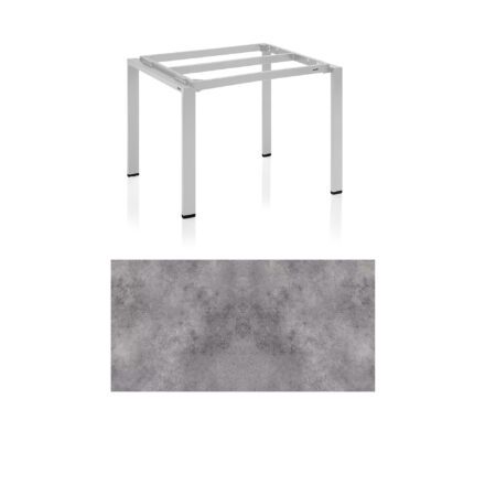 Kettler Float Gartentisch 95x95 cm, Aluminium silber, Tischplatte HPL Anthrazit