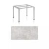 Kettler Float Gartentisch 95x95 cm, Aluminium silber, Tischplatte HPL Hellgrau meliert