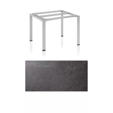Kettler Float Gartentisch 95x95 cm, Aluminium silber, Tischplatte HPL Jura anthrazit