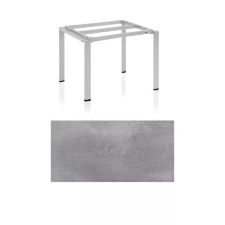 Kettler Float Gartentisch 95x95 cm, Aluminium silber, Tischplatte HPL Silber-Grau