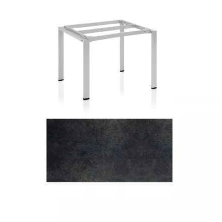 Kettler Float Gartentisch 95x95 cm, Aluminium silber, Tischplatte HPL Titanit anthrazit