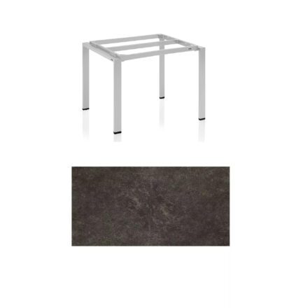 Kettler Float Gartentisch 95x95 cm, Aluminium silber, Tischplatte Keramik anthrazit
