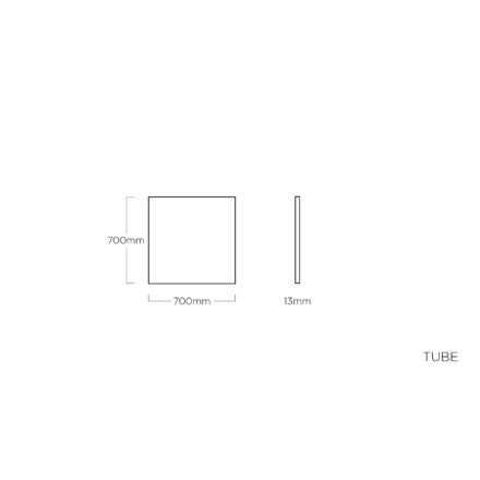 Kettler "Tube" Tischplatte HPL, 70 x 70 cm