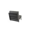 4Seasons Outdoor Lounge-Mittelteil "Empire", Alu anthrazit, inkl. Kissenset