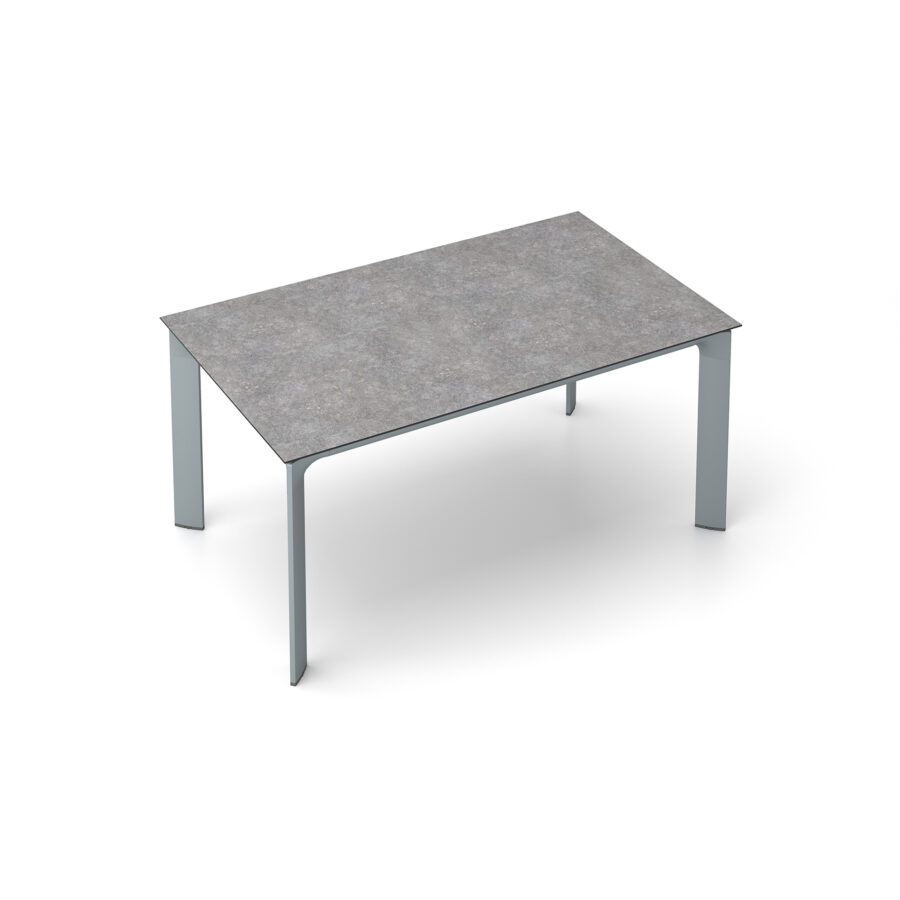 Kettler "Diamond" Tischsystem Gartentisch, Gestell Aluminium silber, Tischplatte HPL Kalksandstein, 160x95 cm