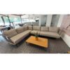 4Seasons Outdoor Loungeset "Castello", Gestell Aluminium anthrazit, Rahmen Teakholz, Rope-Bespannung grau, Kissen Olefin silvergrey, mit Loungetisch "Yoga", Gestell Edelstahl anthrazit, Tischplatte Teak - Ausstellung Karlsruhe