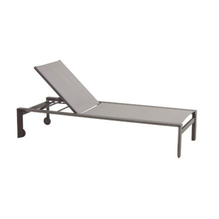 4Seasons Outdoor “Tropic“ Sonnenliege, Gestell Aluminum anthrazit, Liegefläche Textilgewebe grau
