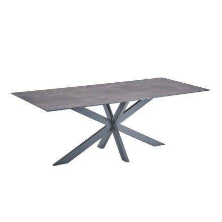 CASA DOMA "Alcamo" Gartentisch, Gestell Edelstahl anthrazit, Tischplatte HPL Chromix bronze