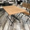 SonnenPartner Gartentisch "Oxford", Gestell aus Eisen, Tischplatte aus Teakholz, rechteckig - Ausstellung Stockach