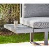 CASA DOMA "Aragona" Lounge mit Ablage, Gestell Aluminium anthrazit, Polster Tuvatextil® Panama grafito