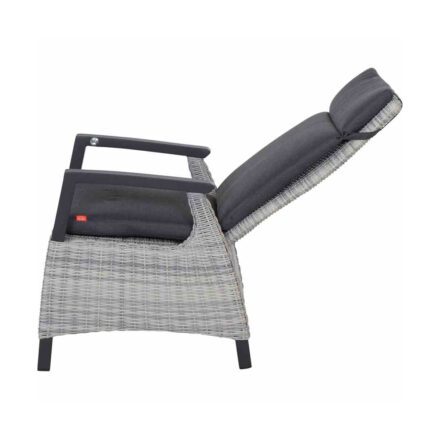 Siena Garden "Corido" verstellbarer Diningsessel, Gestell Aluminium anthrazit matt, Geflecht ice grey, Auflage anthrazit