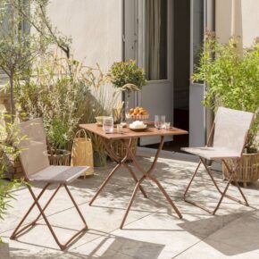 Lafuma "Balcony" Set 3-teilig, Stahlrohr canyon, Batyline® canyon - ©LAFUMA MOBILIER - Pierrick Verny