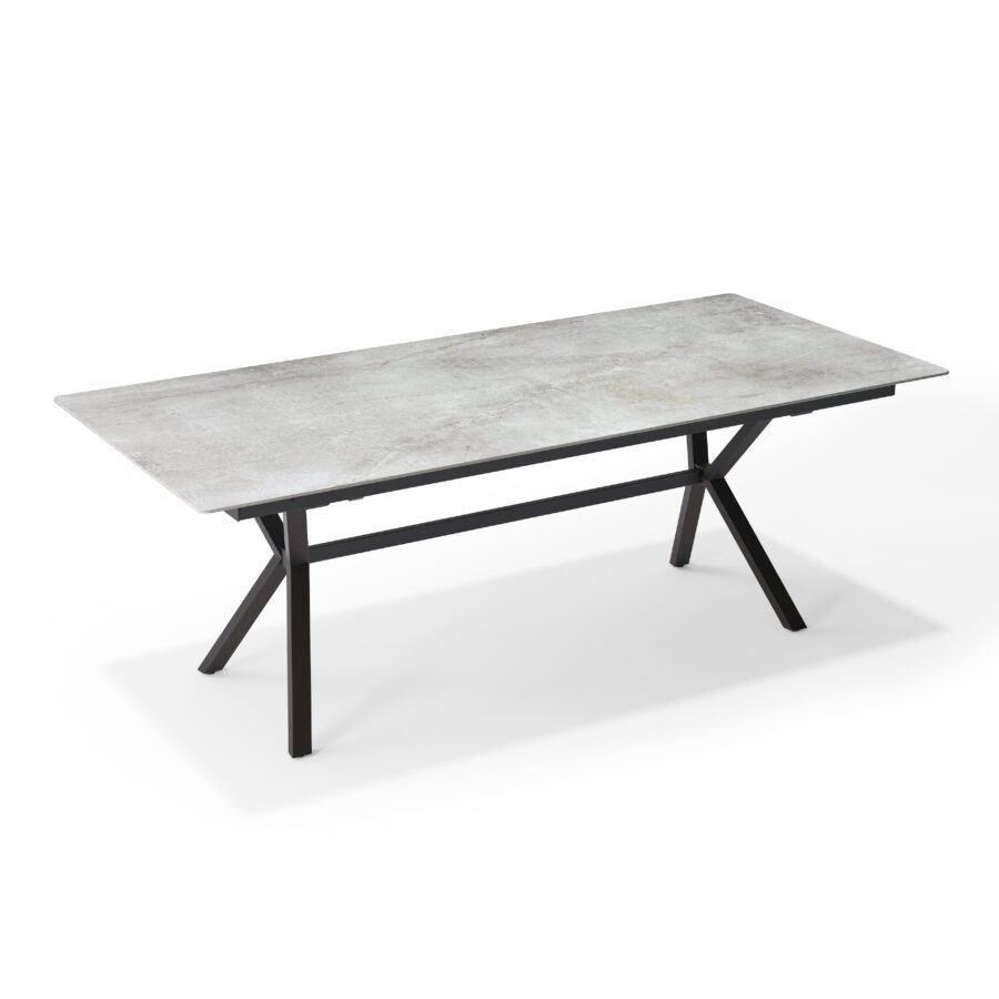 SIT Mobilia "Atlas" Gartentisch 210x95 cm, Stahl anthrazit, Tischplatte Dekton Soke