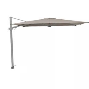 SUNCOMFORT® by GLATZ, Sonnenschirm "Varioflex", Gestellfarbe Texture silver, 300 x 300 cm, Dessin 053 - Light taupe