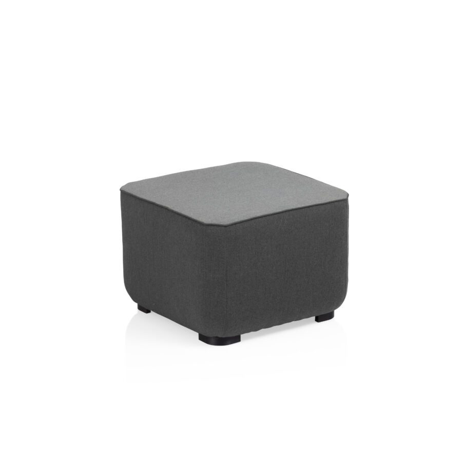 Kettler "Ego" Universalhocker, Gestell Aluminium, Bezug Sunbrella sooty/flanelle