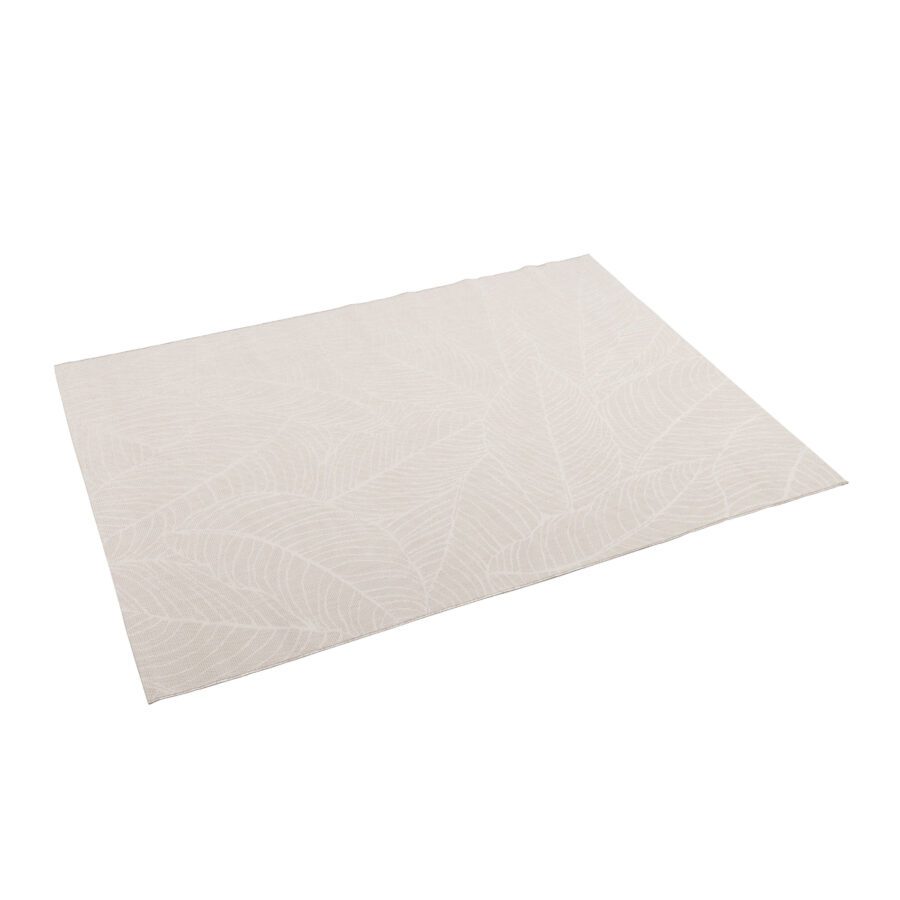 Kettler "Leaf" Outdoor-Teppich 200 x 290 cm, recyceltes Polyester beige/grau