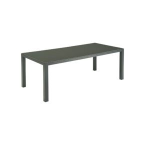 Liadomo "Scalea" Gartentisch 210x100 cm, Alu anthrazit, Tischplatte Keramik Granit Optik