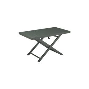 Liadomo"Scapoli" Loungetisch höhenverstellbar, 120x70 cm, Höhe 40-68 cm, Alu anthrazit