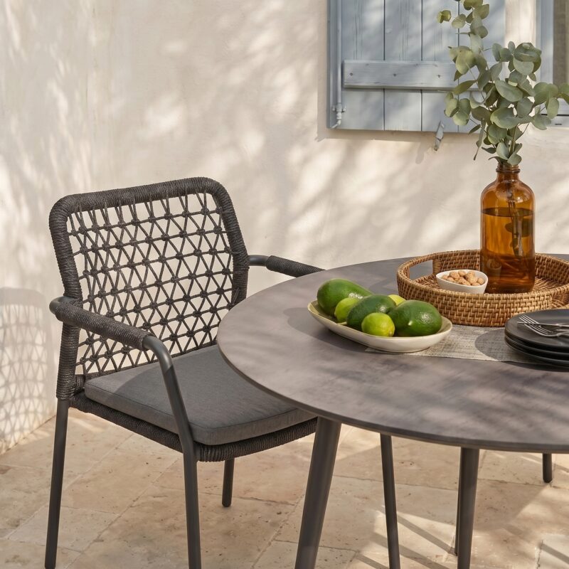 CASA DOMA Napola Gartentisch rund, Tischplatte HPL Ø 130 cm