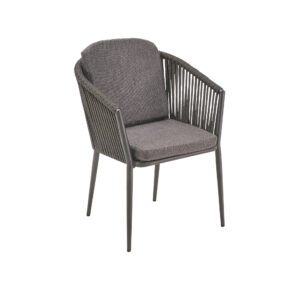 Liadomo "Carano" Diningsessel, Alu anthrazit, Rope anthrazit