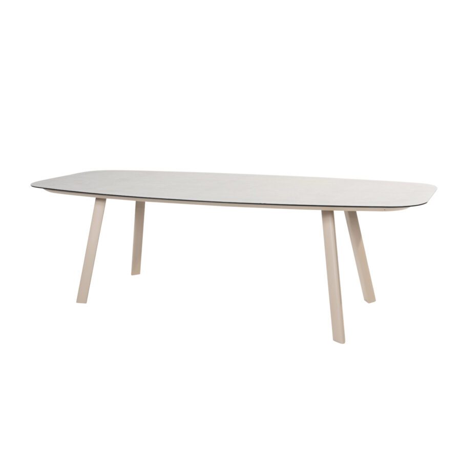 4Seasons Outdoor "Manolo" Gartentisch 240x103 cm, Gestell Aluminium latte, Tischplatte Keramik hellgrau