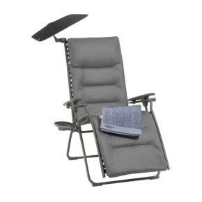 Lafuma Relaxsessel "Evolution All In One", Stahlrohr titane, Textilgewebe BeComfort® ash grey