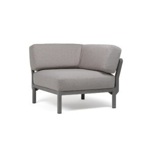 NARDI "Maximo" Lounge-Eckteil, Kunststoff basalto, Kissen Sunbrella® lava